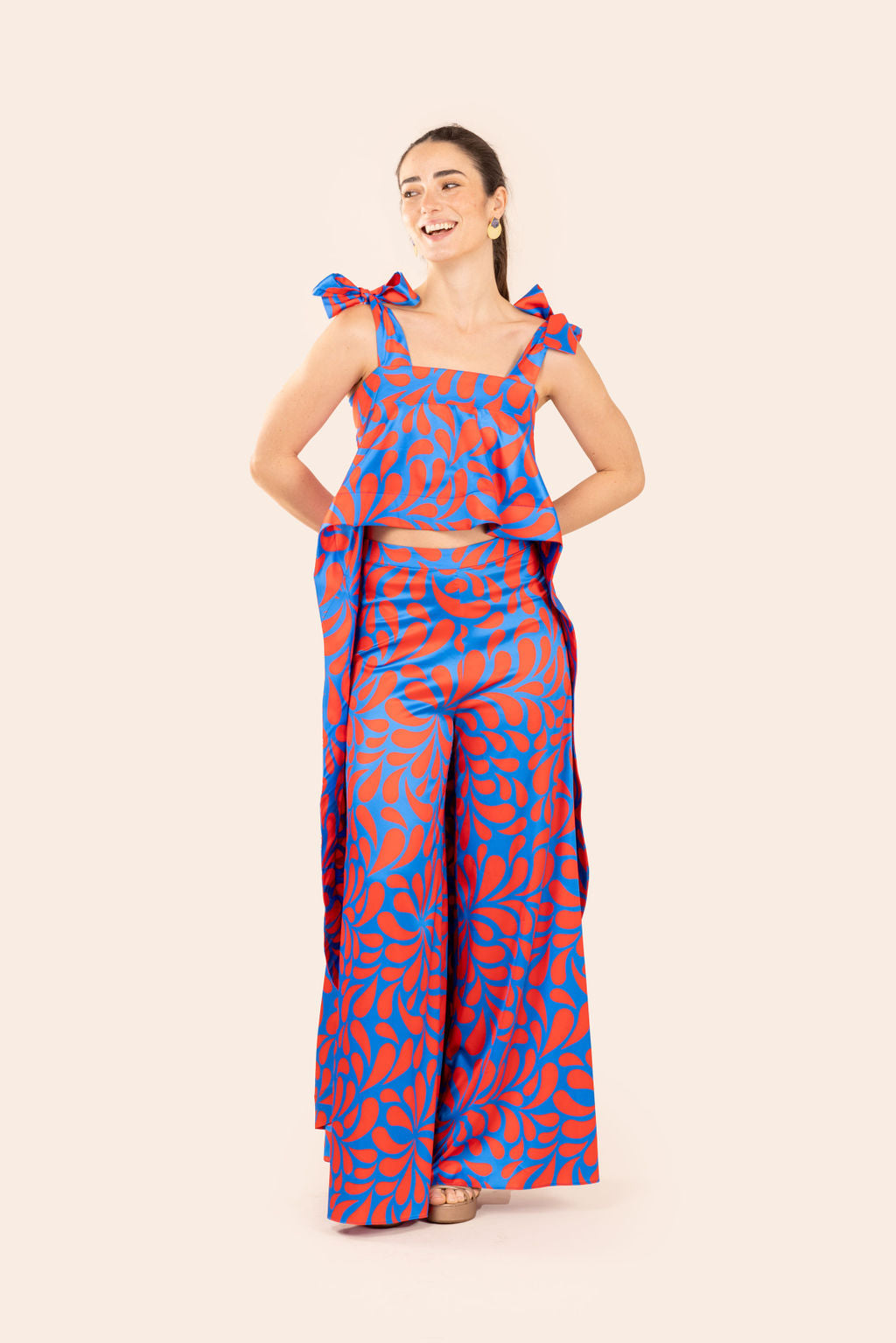 Set Andrea Azul con Rojo