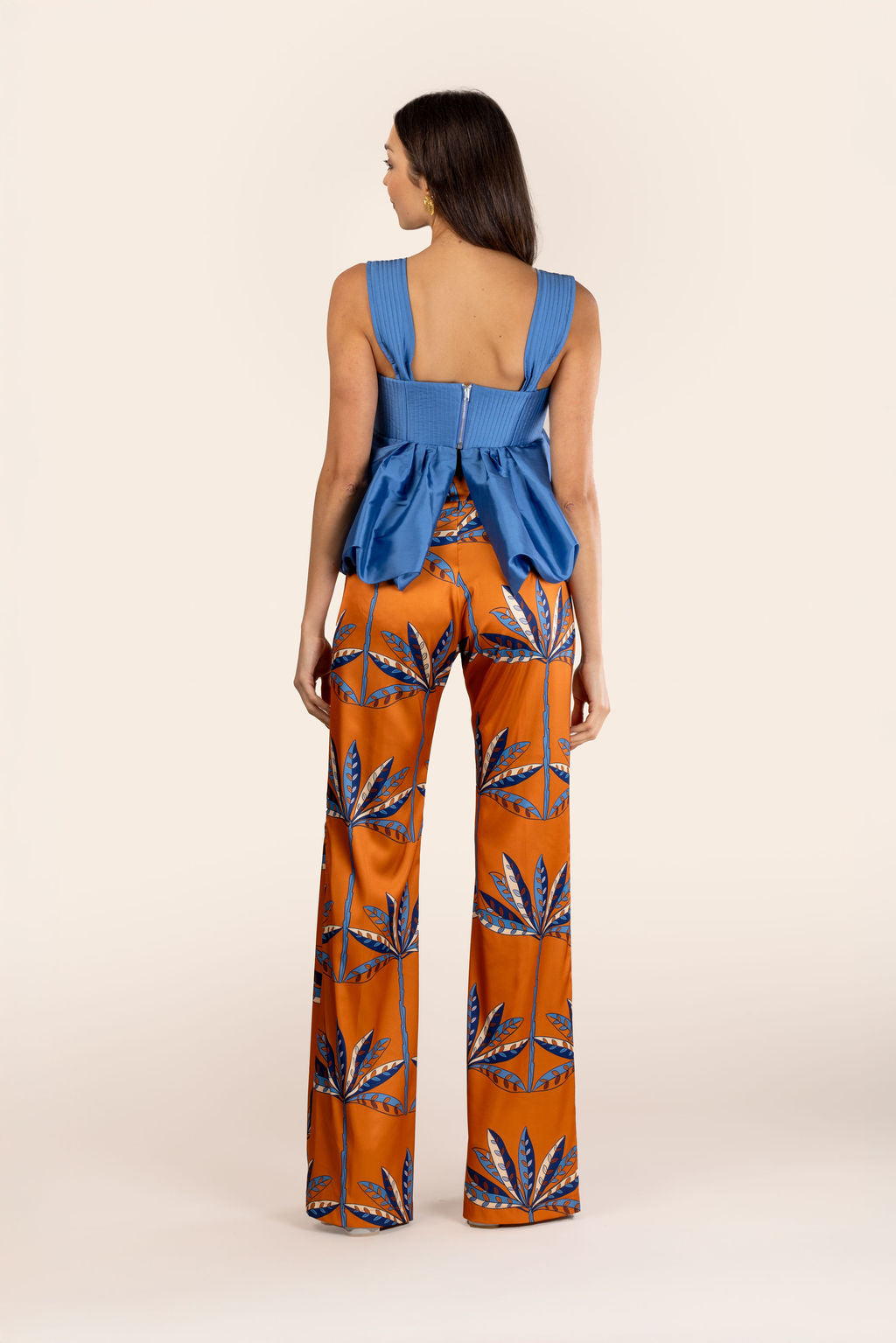 Pantalones Mercedes Cobre con Palmeras