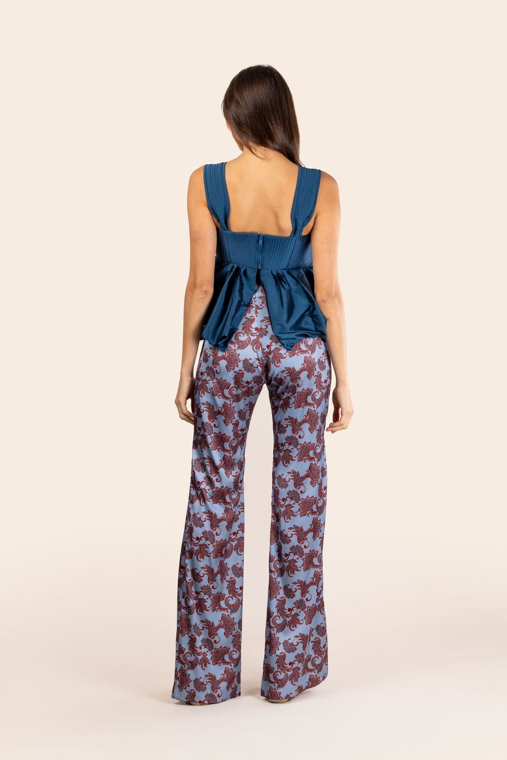 Pantalones Mercedes Azul con Amibas Rojas