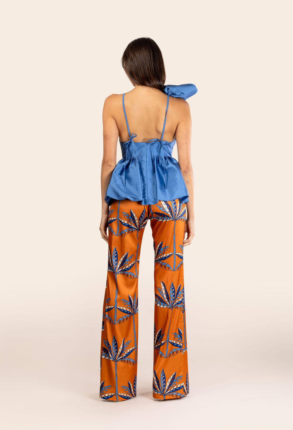 Pantalones Mercedes Cobre con Palmeras