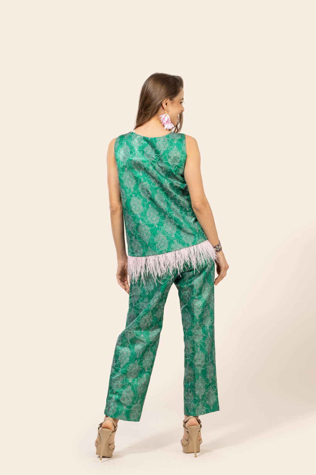 Set Samantha Verde con Rosa