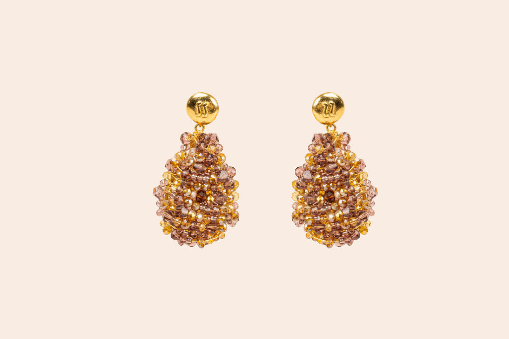 Aretes Tejidos con Cristales