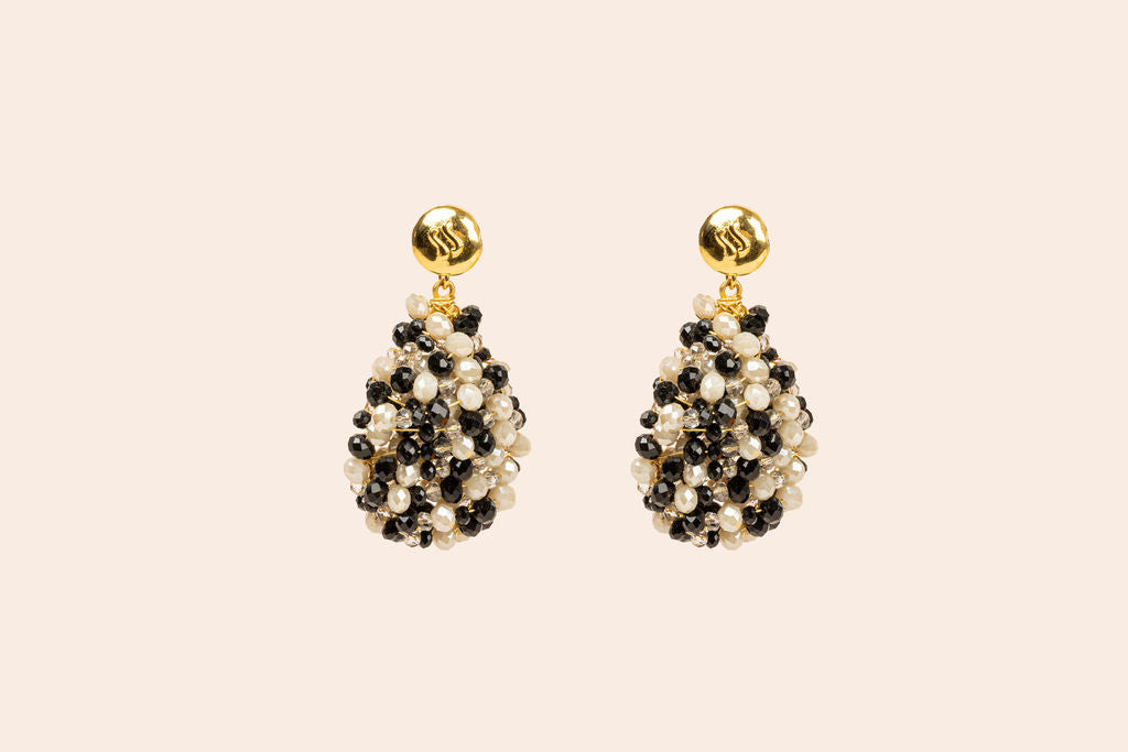 Aretes Tejidos con Cristales