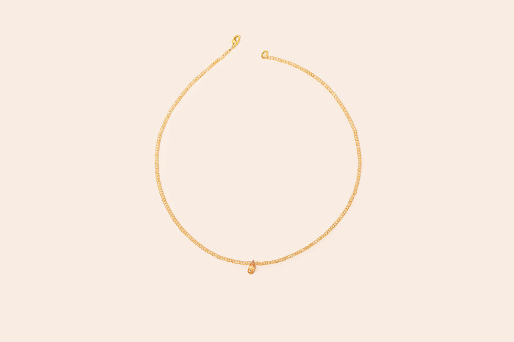 Collar de Cristales con Gota de Cristal