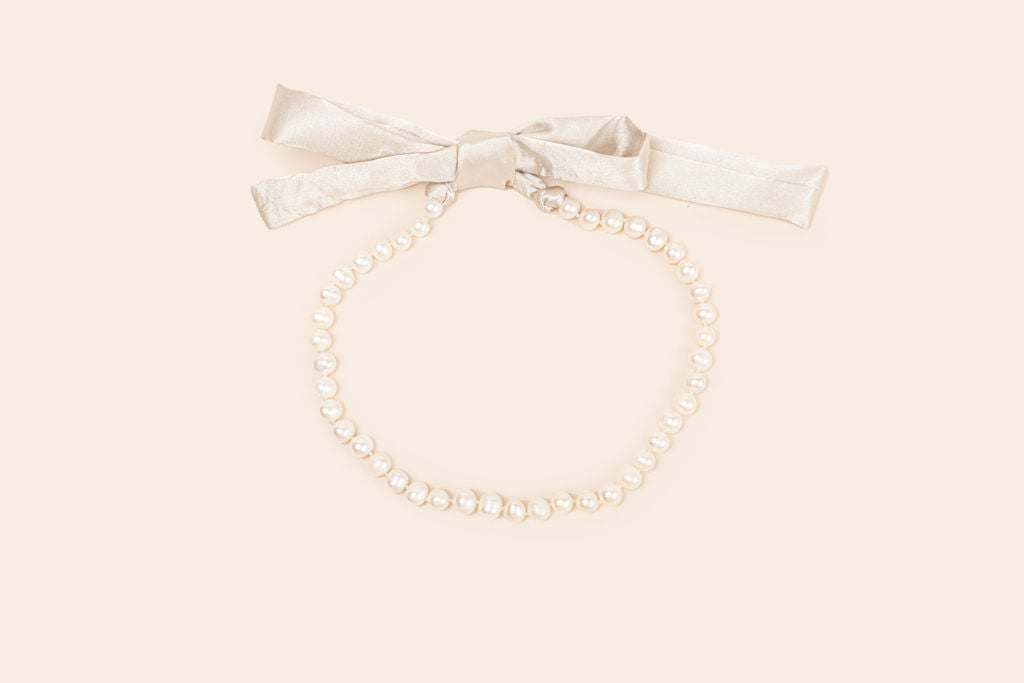 Collar de Perlas con Seda