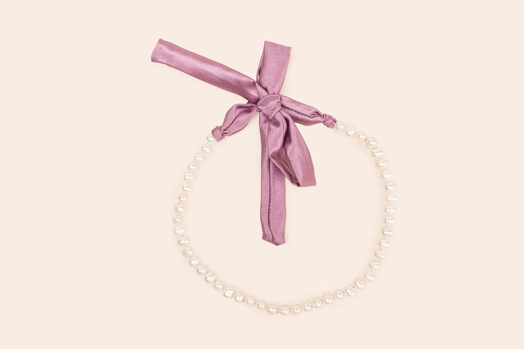 Collar de Perlas con Seda