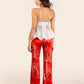Pantalones Mercedes Naranja Tropical