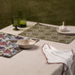 Set de 4 Individuales y 4 Servilletas Flores Verde