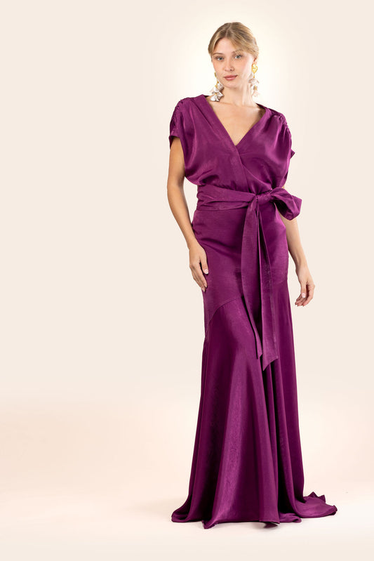 Vestido Silvina Morado