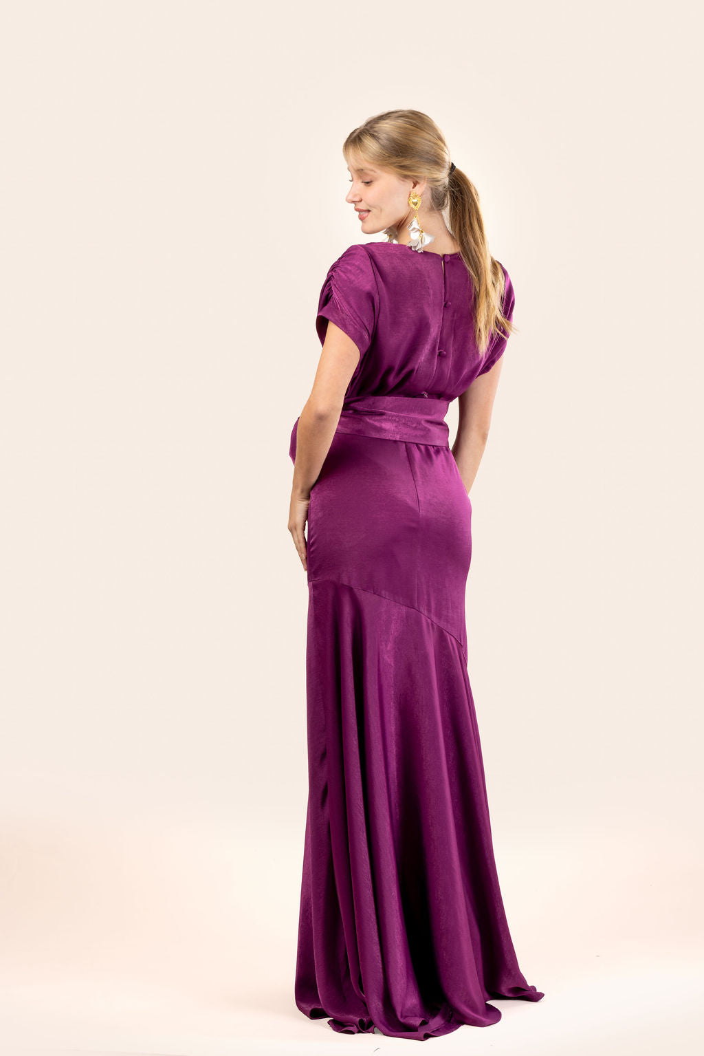 Vestido Silvina Morado
