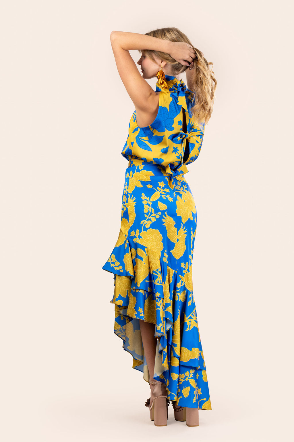 Vestido Aitana Azul Amarillo