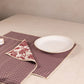 4 Manteles Individuales y 4 Servilletas Vino con Beige