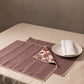 4 Manteles Individuales y 4 Servilletas Vino con Beige