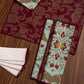 4 Manteles Individuales y 4 Servilletas Menta con Vino