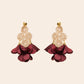 Aretes Tejidos con Flores