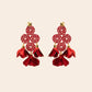 Aretes Tejidos con Flores