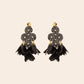 Aretes Tejidos con Flores