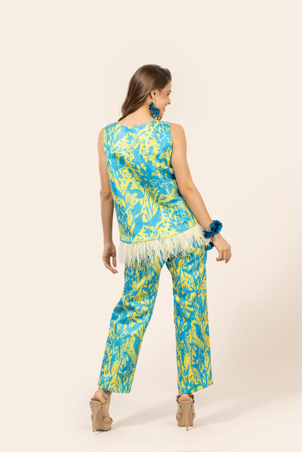 Set Samantha Azul con Amarillo