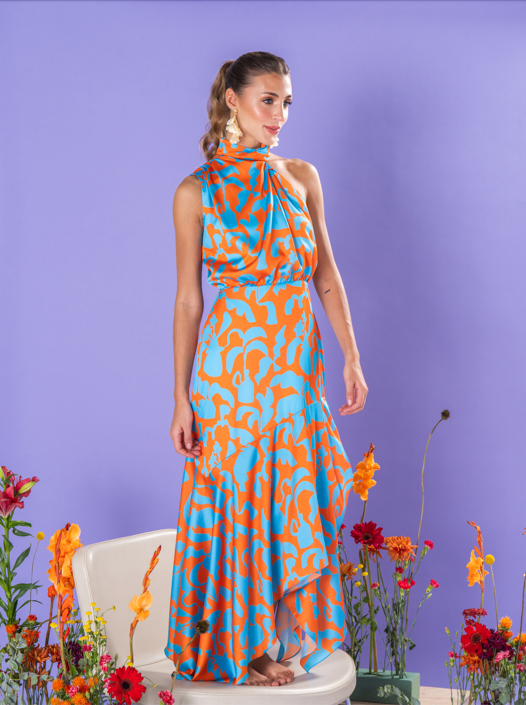 Vestido Silvana Naranja