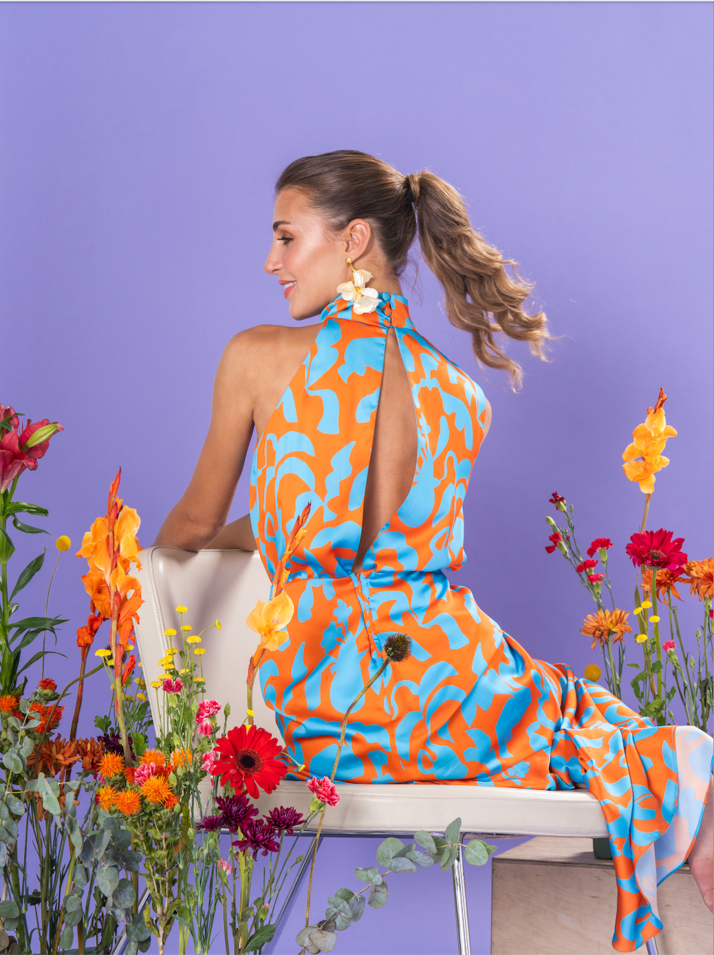 Vestido Silvana Naranja