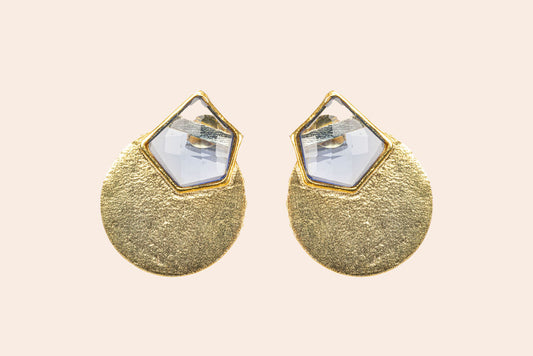 Aretes Dorados con Cristales