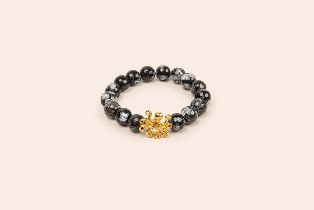 PULSERA DE PIEDRAS NATURALES CON PULPO